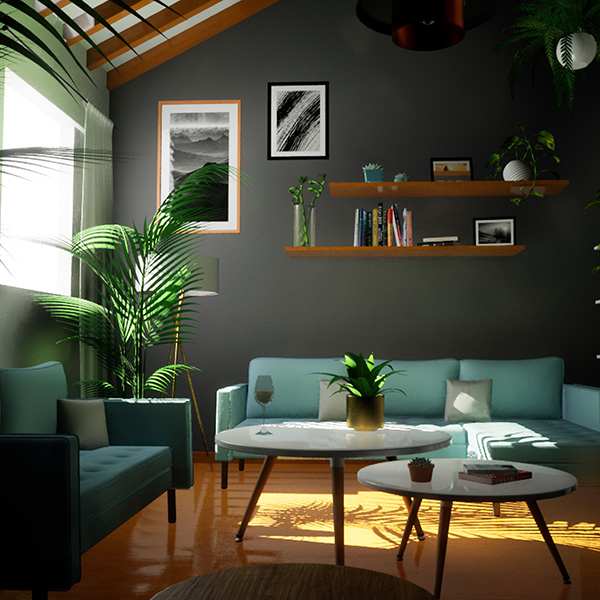 Modelado 3D - Escena Living
